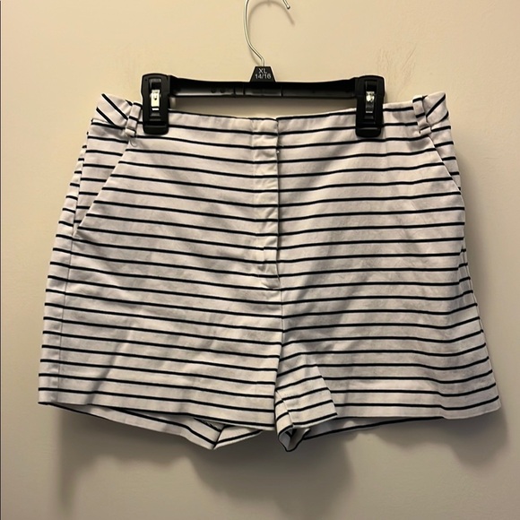 Zara basic black and white Women's Striped Shorts size large - Picture 1 of 10